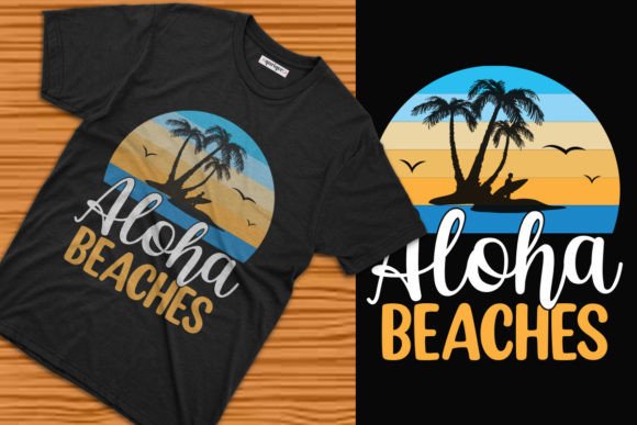 Aloha Beaches T-Shirt Design: Graphics for Warm, Authentic T-Shirt Designs