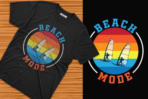 Beach Mood T-Shirt Design: Graphics for Editorial & T-Shirt Designs
