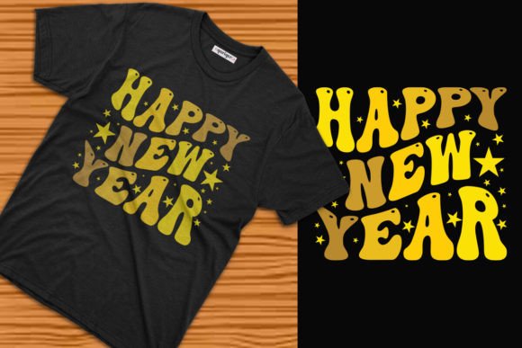 Happy New Year Typography T-Shirt Design Graphics