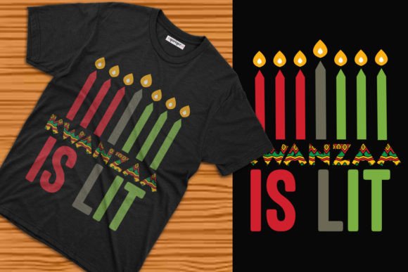 Is Lit Kwanzaa T-shirt Design