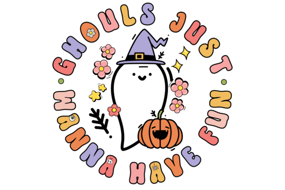 Retro Halloween SVG Ghouls Wanna Fun Graphics