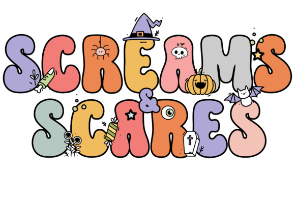 Retro Halloween SVG Screams and Scares: Graphics for T-Shirt Designs