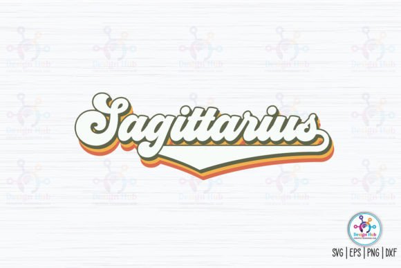 Sagittarius Retro SVG: Graphics for Crafts & Creative Brands