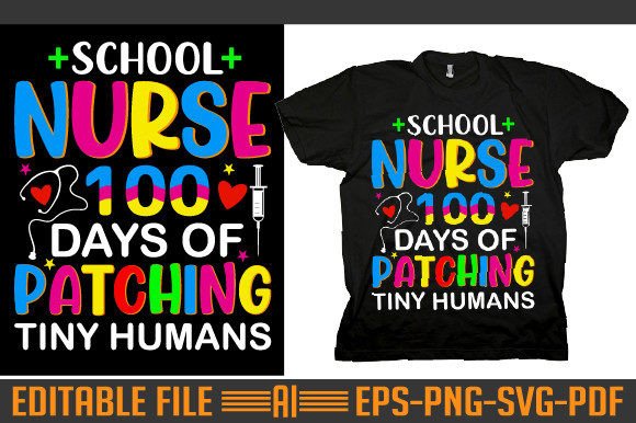 School Nurse 100 Days of Patching Graphics