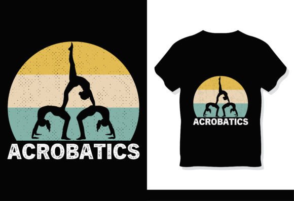 Vintage Retro Acrobatics Sunset Tshirt